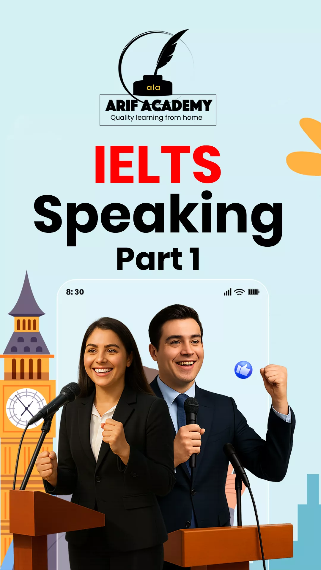 Cover of IELTS Speaking Part 1, a practical guide to mastering the introductory section of the IELTS speaking test