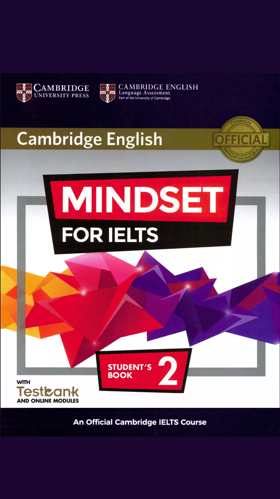 Cover of Mindset for IELTS Level 2, an advanced guide for IELTS preparation with in-depth practice and strategies.