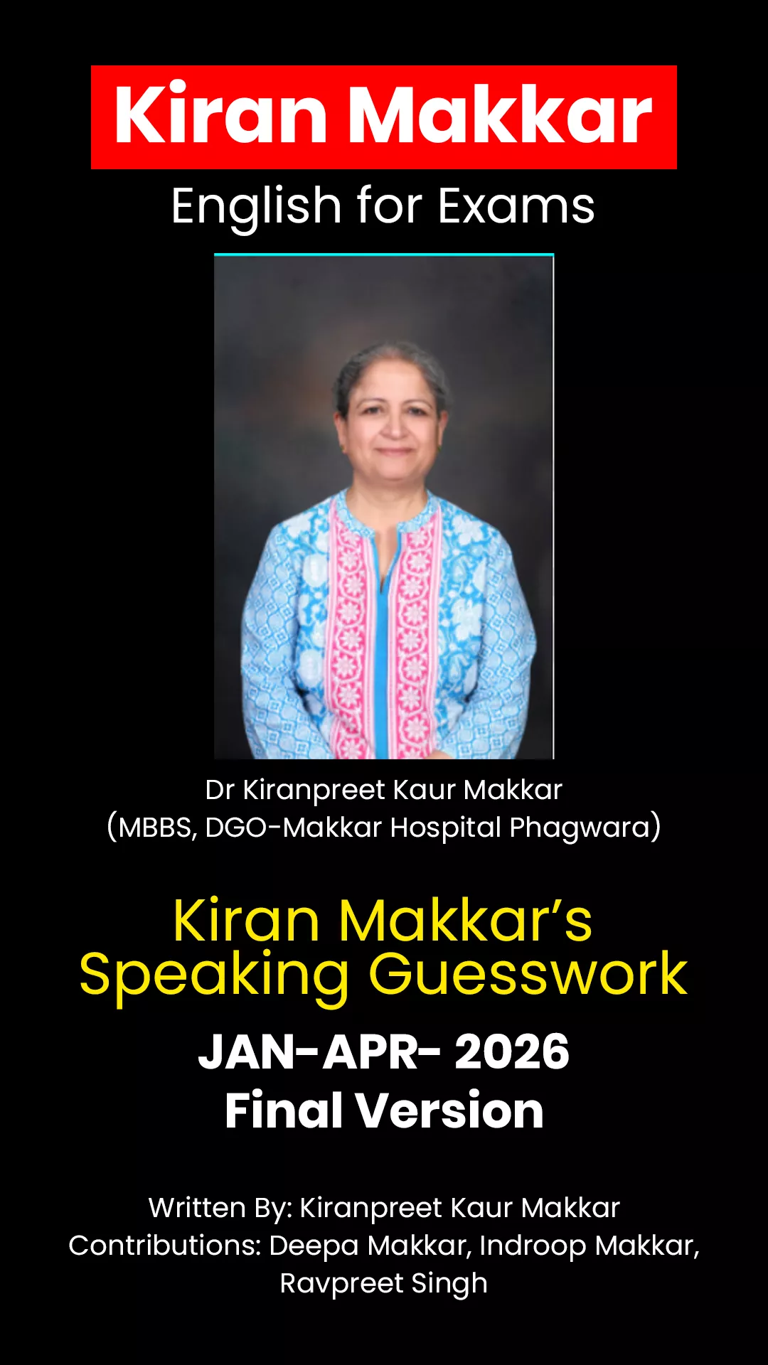 "Makkar Speaking final version for Jan-April 2026 IELTS exam cycle, featuring key strategies for improving speaking skills."