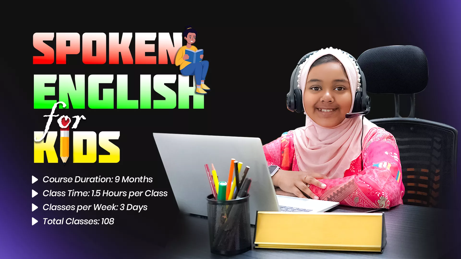 Spoken English for Kids, featuring fun learning activities and essential vocabulary for young English learners."